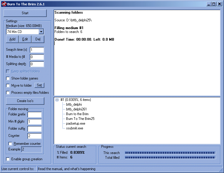 Screenshot of Burn to the Brim 2.8.1