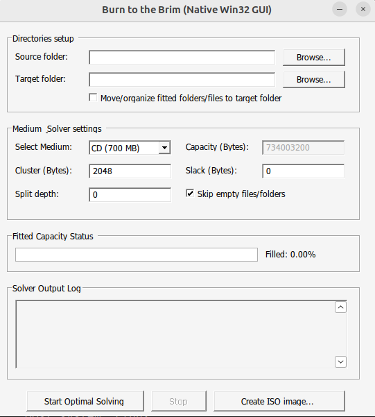 Windows native GUI mockup